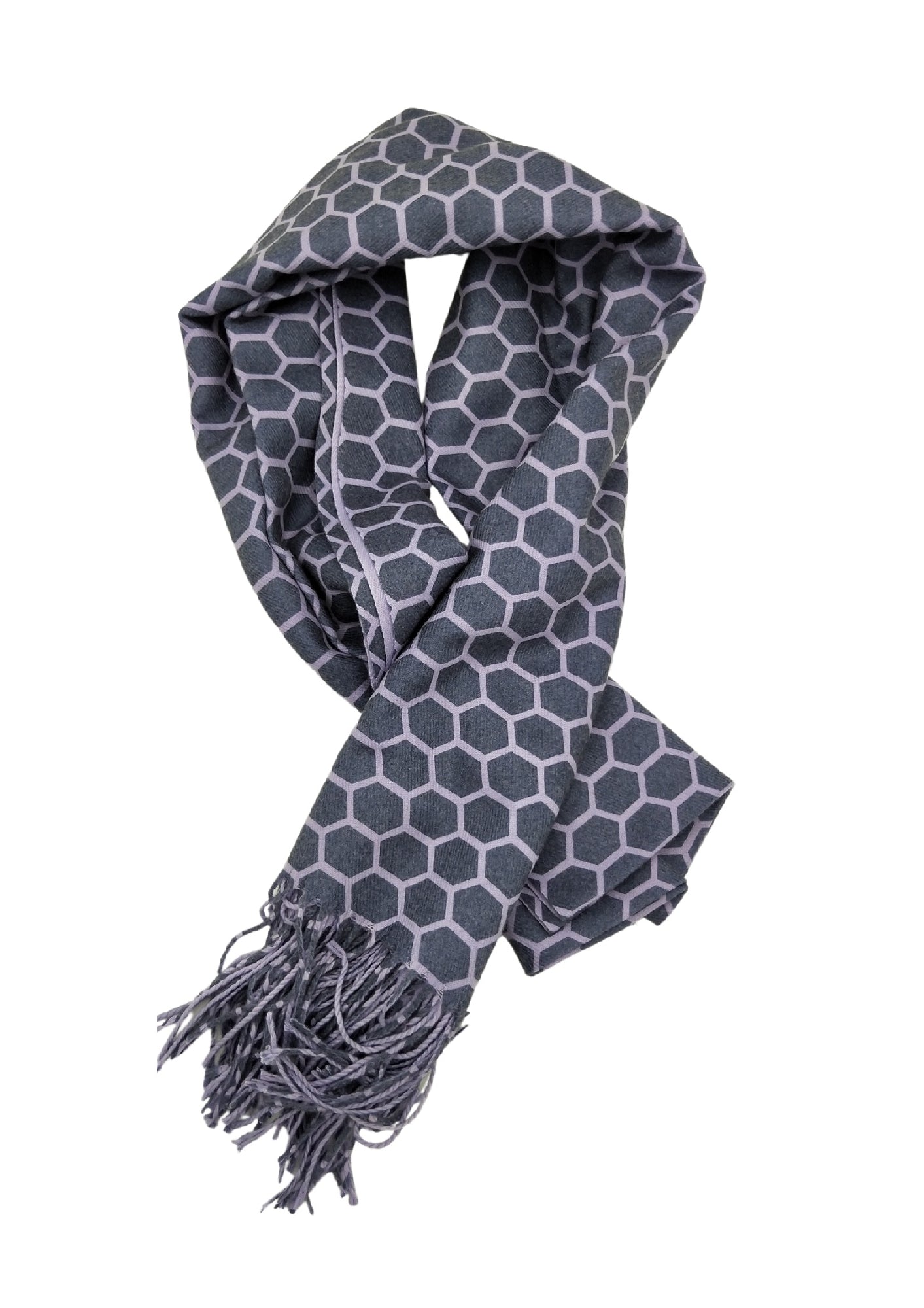 SCARF WINTER LILAC PATTERN