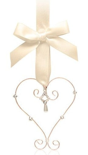 HEART WITH DIAMENTES ROSE GOLD