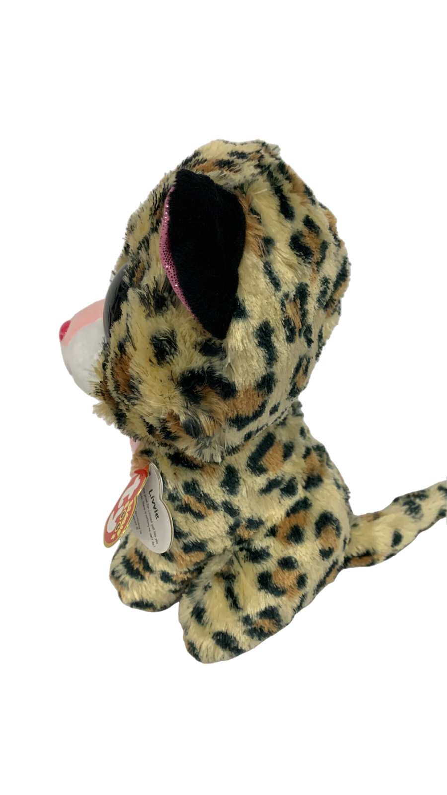 BEANIE BOO MEDIUM LIVVIE LEOPARD BROWN/PINK
