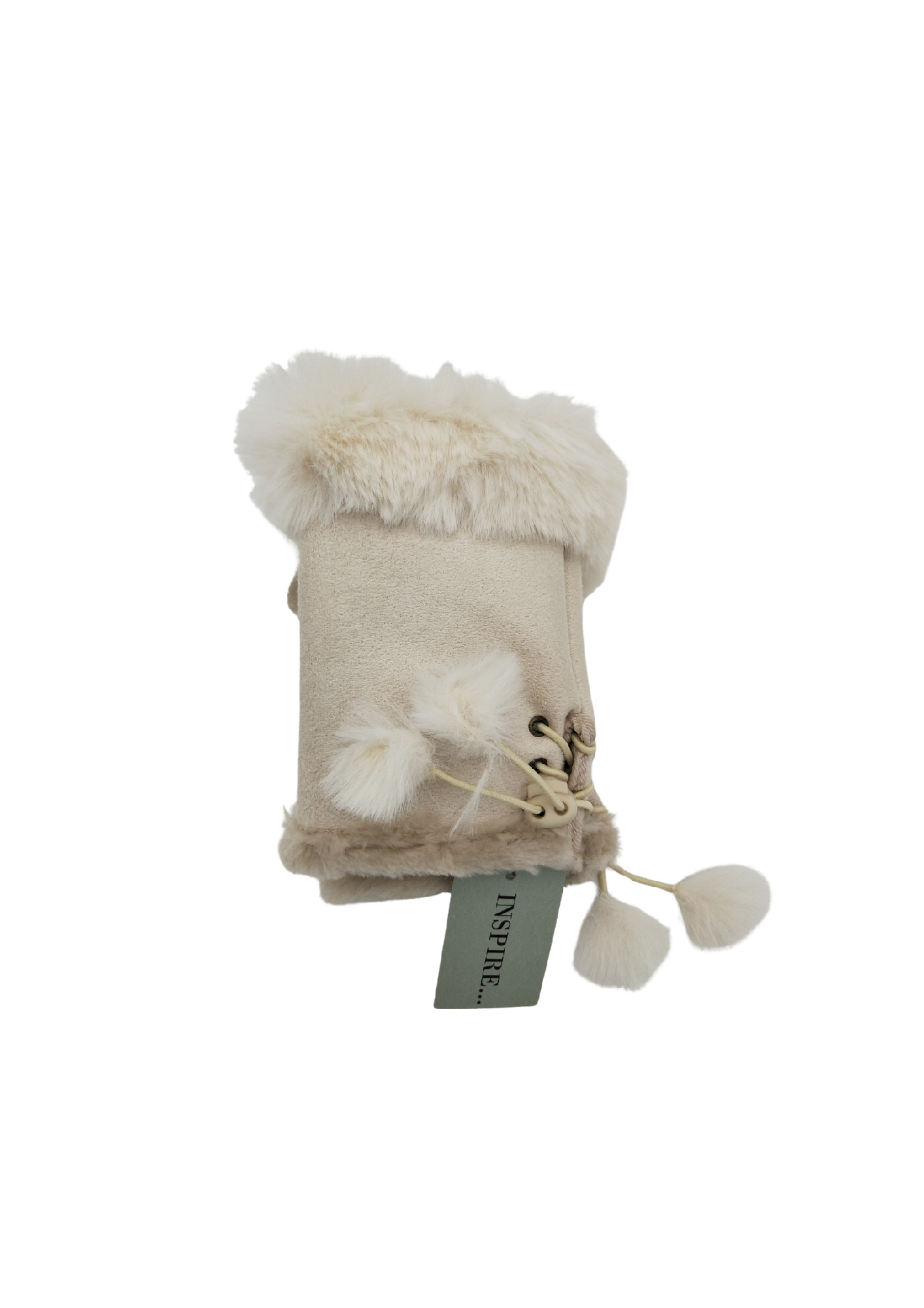 F/L Gloves w Faux Fur White: 2024 [CLR:WHITE]