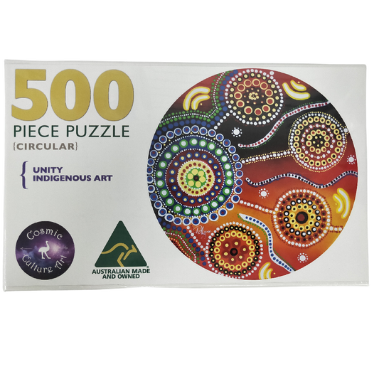 UNITY INDIFENOUS ART 500 PIECE CIRCLE PUZZLES 