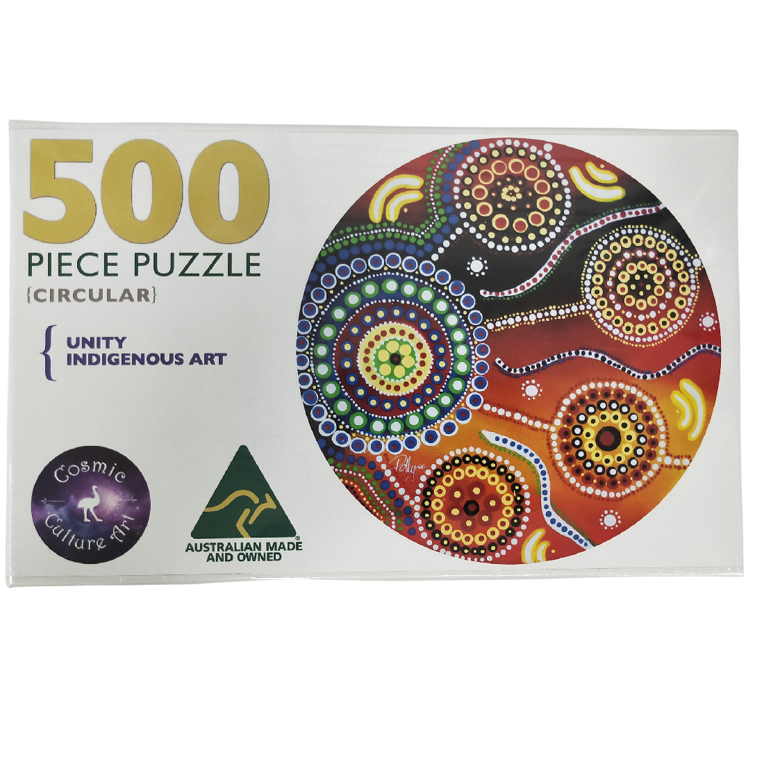UNITY INDIFENOUS ART 500 PIECE CIRCLE PUZZLES 