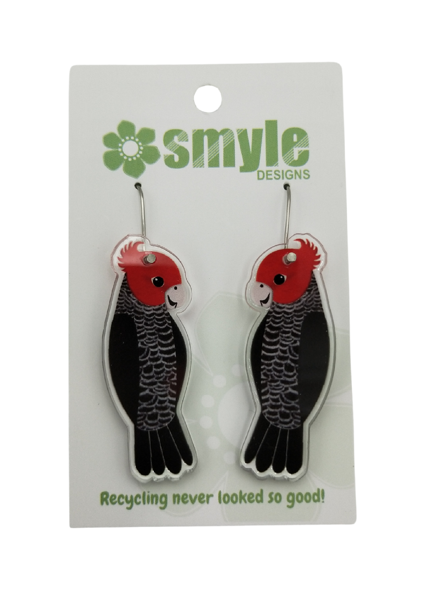 SMYLE EARRINGS - RED HEADED PARROT