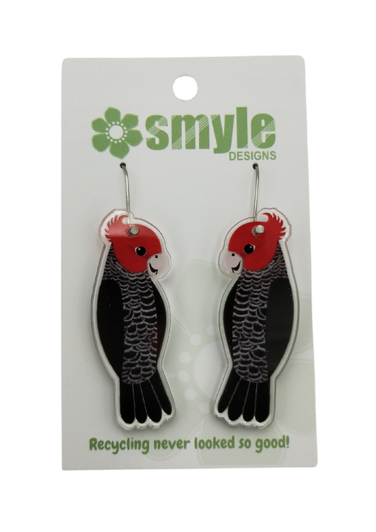 SMYLE EARRINGS - RED HEADED PARROT