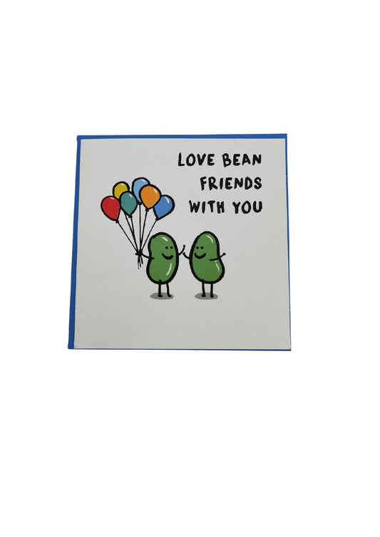 CARD HUMAN BEAN LSQ LOVE BEAN FRIENDS