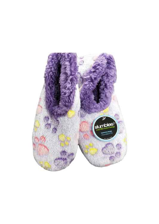 SLUMBIES LADIES PAW PRINT [SZ:S CL SS:Purple]