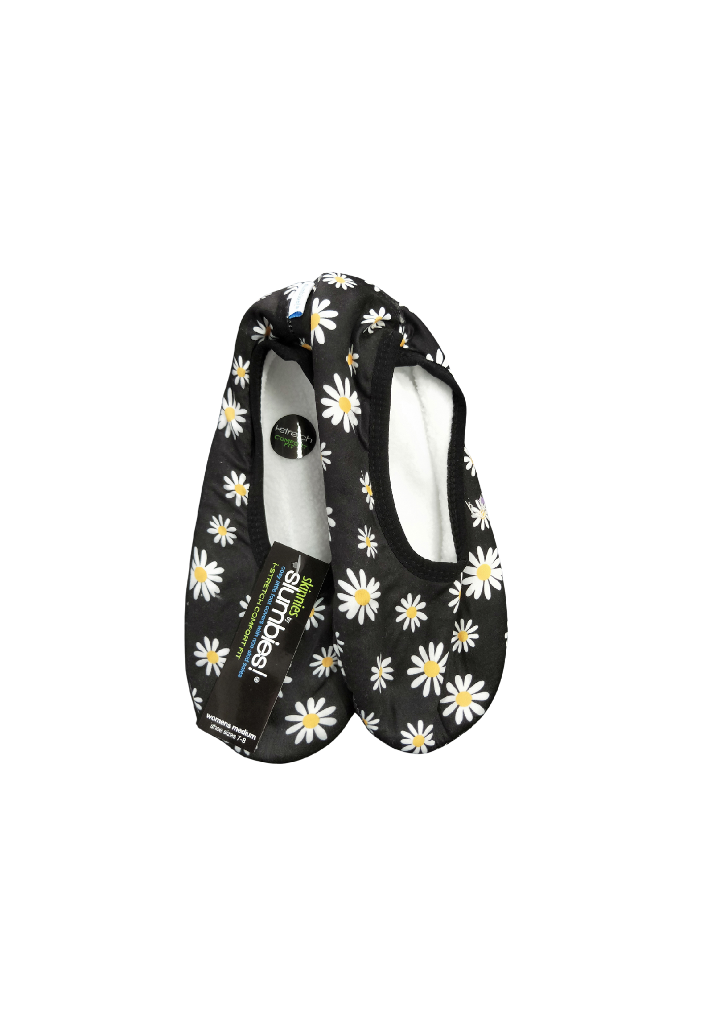 SLUMBIES LADIES SKINNIES [SZ:L CL SS:Black w Daisies]