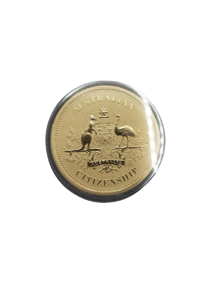 AUSTRALIAN CITIZENSHIP 2024 1 DOLLAR COIN IN CARD