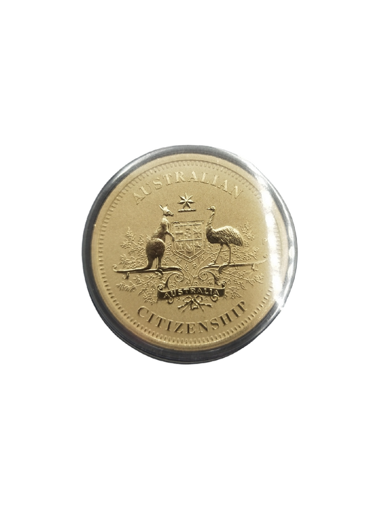 AUSTRALIAN CITIZENSHIP 2024 1 DOLLAR COIN IN CARD