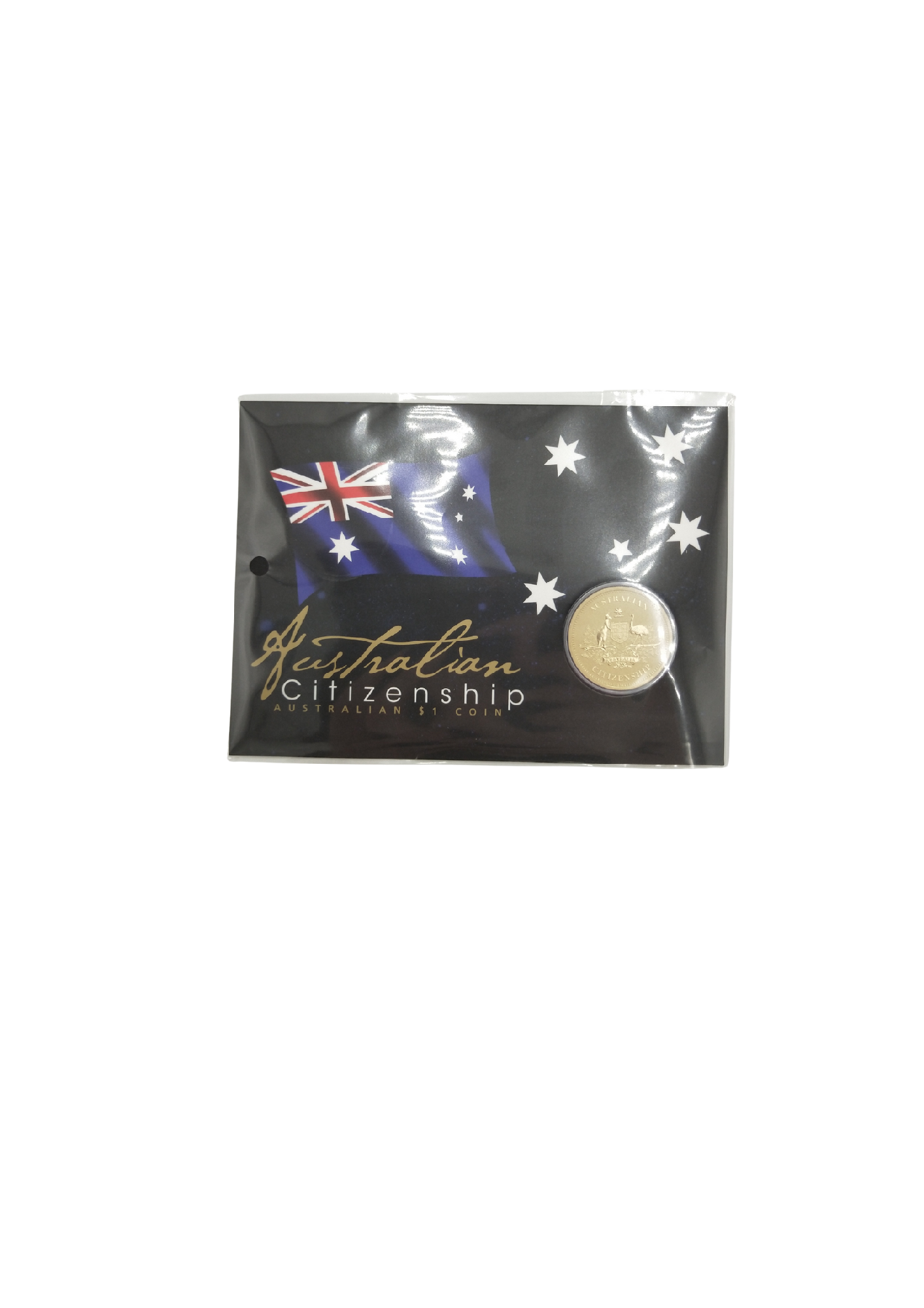 AUSTRALIAN CITIZENSHIP 2024 1 DOLLAR COIN IN CARD