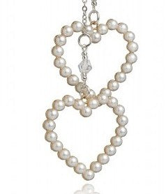 DOUBLE PEARL HEART DROP