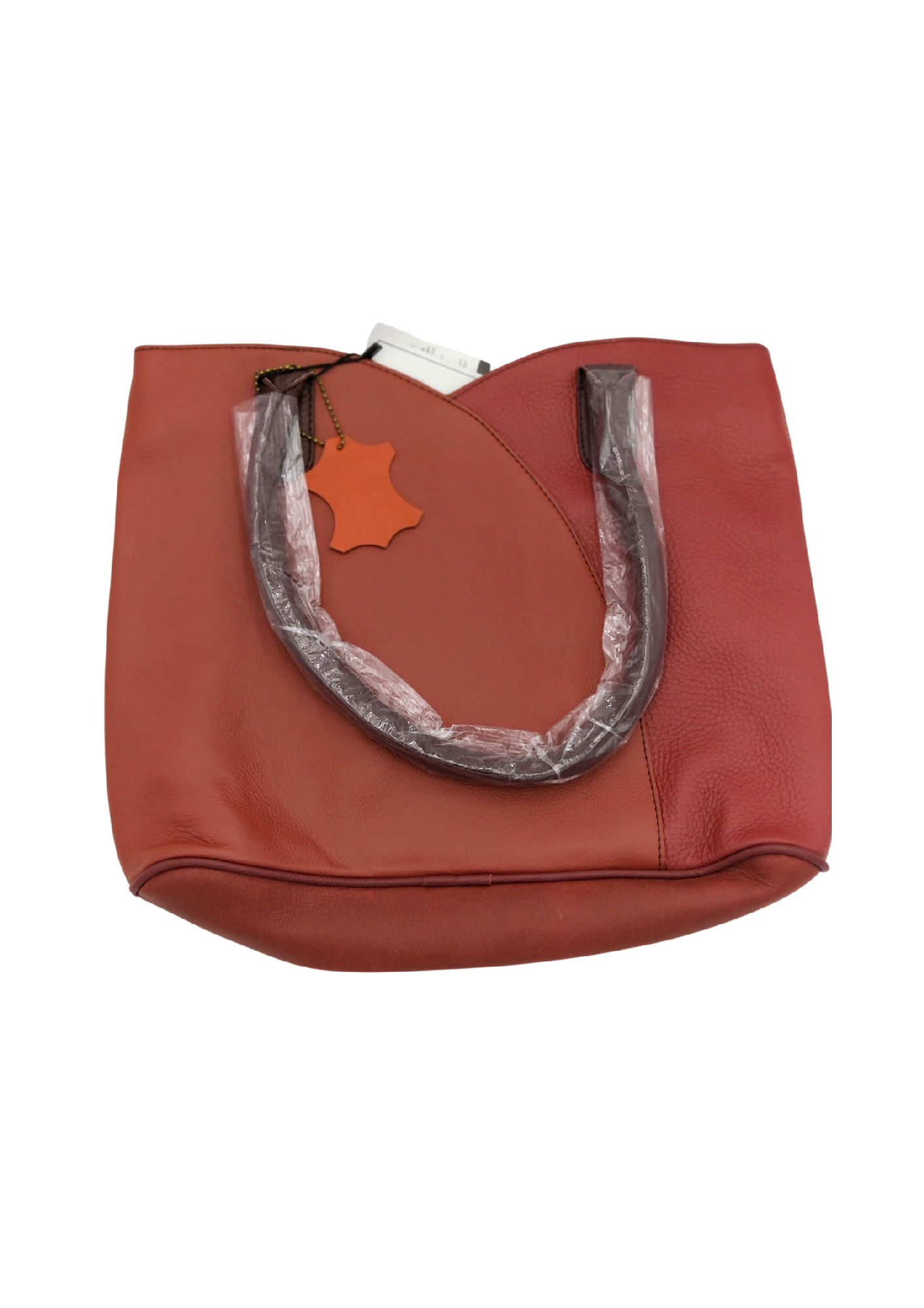 VALERIA - RED/BROWN LARGE HAND BAG 