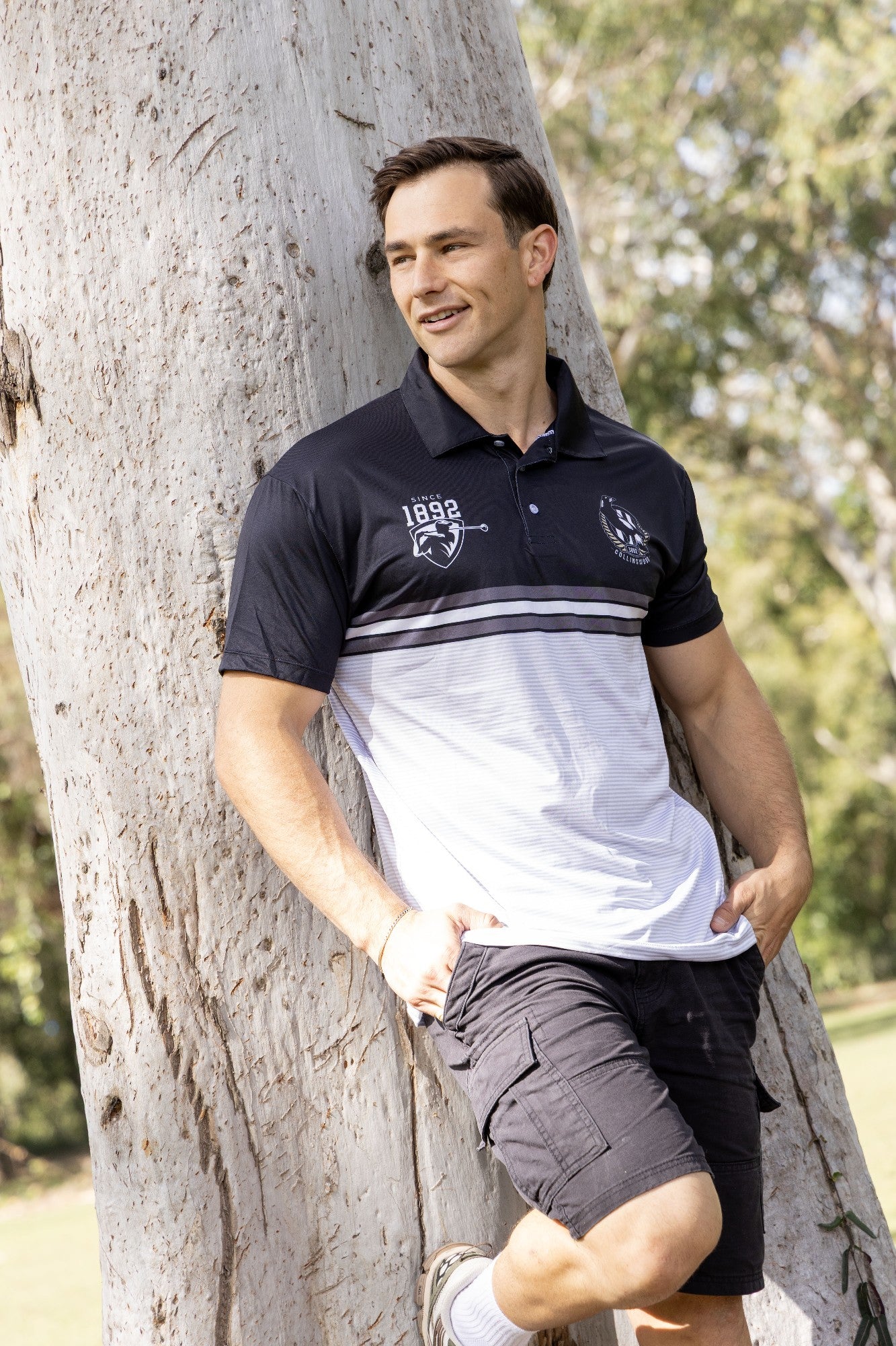 AFL COLLINGWOOD 'SANDMAN' GOLF POLO [SZ:M CL:COLLINGWOOD]