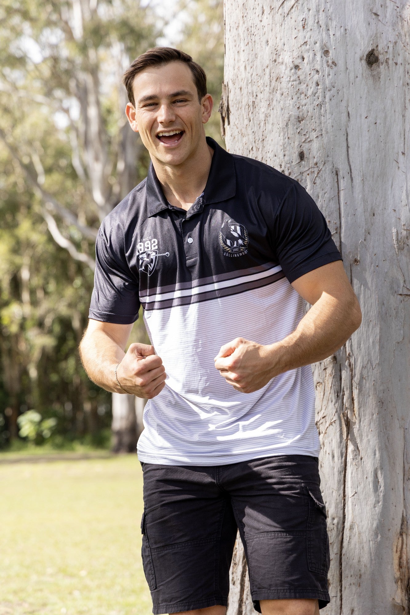 AFL COLLINGWOOD 'SANDMAN' GOLF POLO [SZ:L CL:COLLINGWOOD]