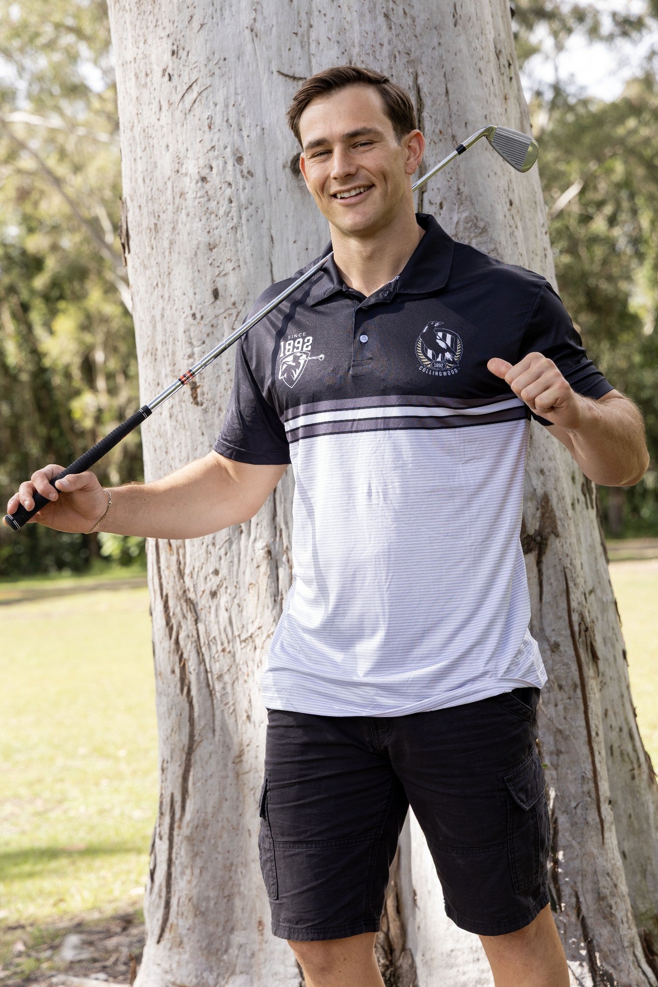 AFL COLLINGWOOD 'SANDMAN' GOLF POLO [SZ:L CL:COLLINGWOOD]