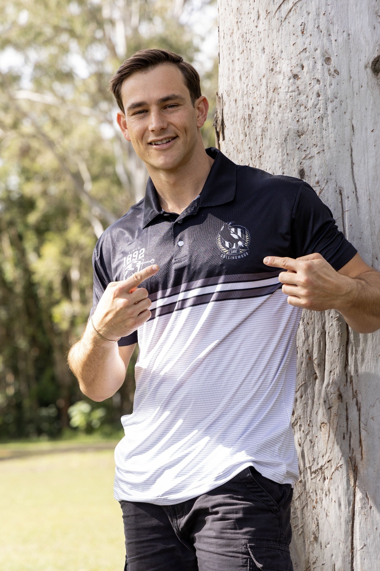 AFL COLLINGWOOD 'SANDMAN' GOLF POLO [SZ:L CL:COLLINGWOOD]
