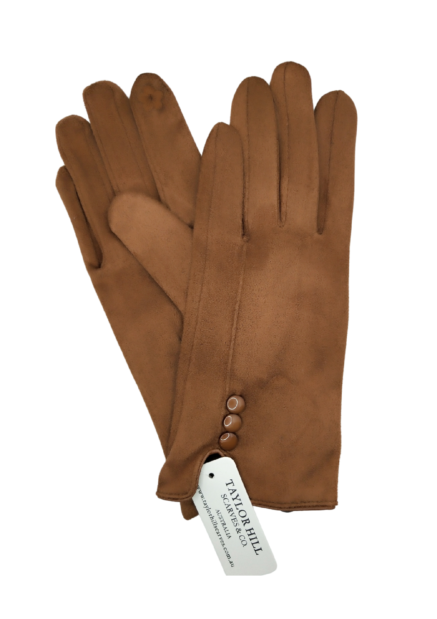 THREE BUTTON GLOVES [CLR:TAN]