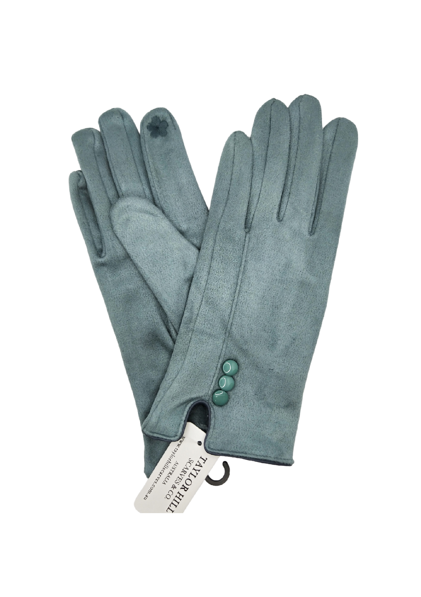 THREE BUTTON GLOVES [CLR:BLUE]