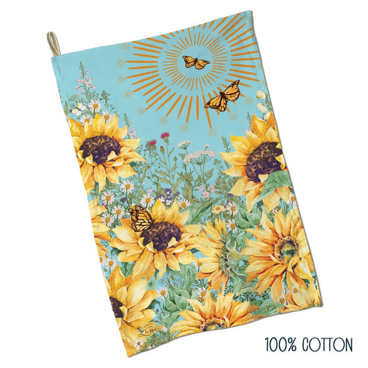 COTTON TEA TOWEL 45X70CM FIELDS OF GOLD