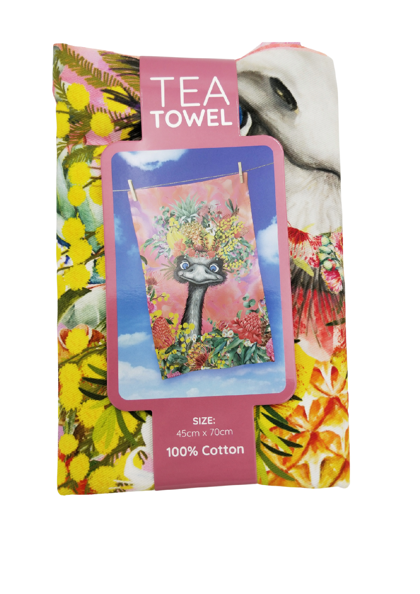 COTTON TEA TOWEL 45X70CM HAPPY EMU