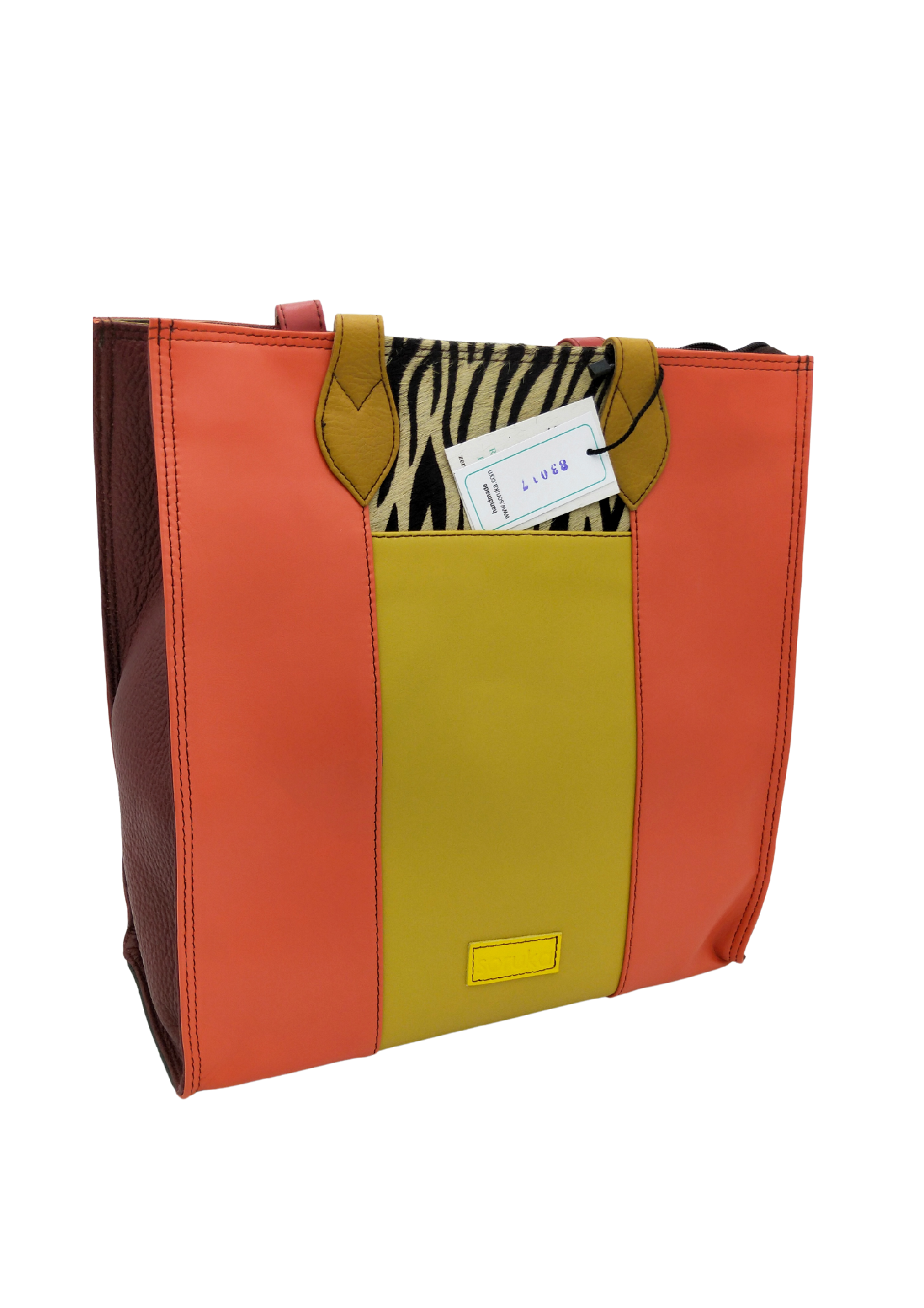 GISELLE RED/YELLOW - HAND BAG 