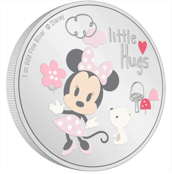 DISNEY BABY LITTLE HUGS GIRL 1OZ SILVER COIN