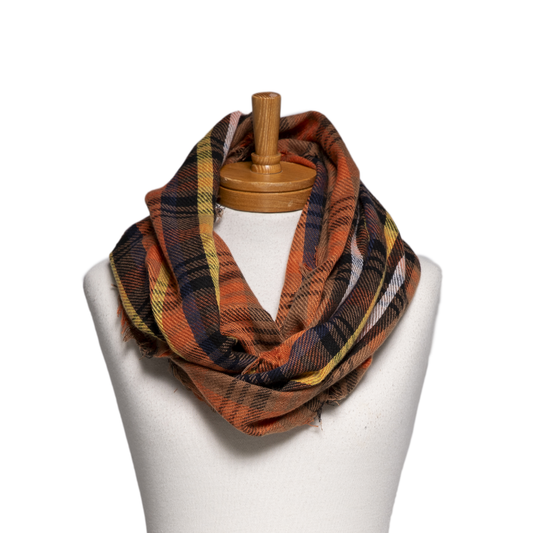 PLAID INFINITY SCARF: AUTUMN